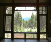 Interior windows on a new home in Winter Park, Colorado